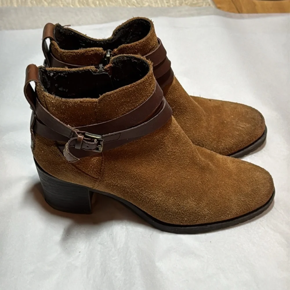 Sam Edelman‎ Hannah brown suede ankle boots Sz 6 1/2